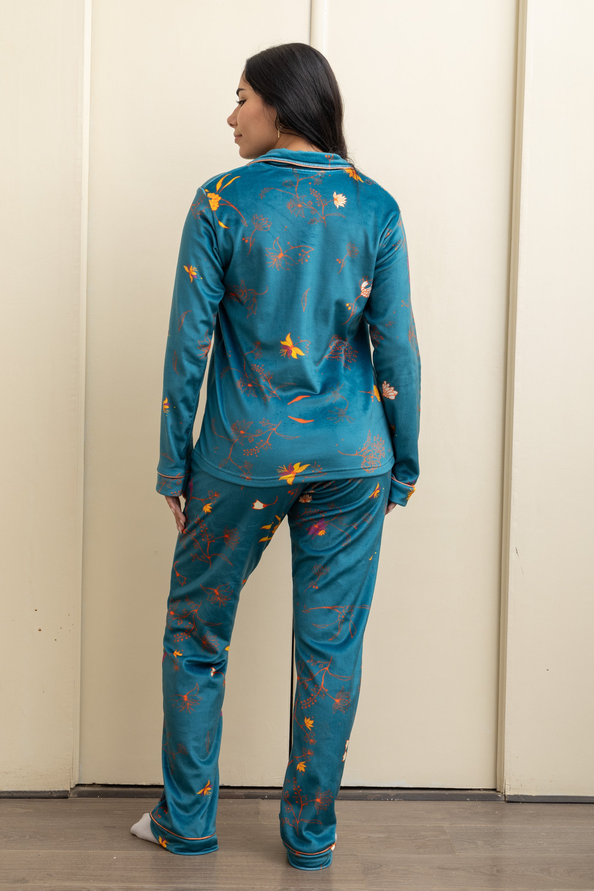 Image of Aqua Velvet-Touch Pajama - Sweet Dreams